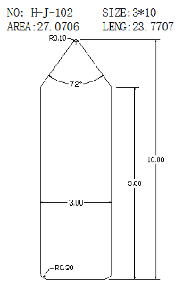Support Bar H-J-102 drawing H-J-102
