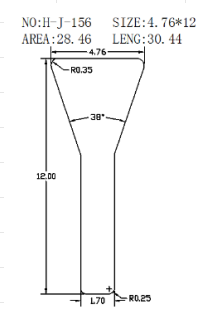 Wedge Wire H-J-156 drawing H-J-156