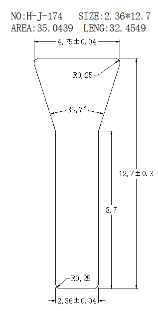 Wedge Wire H-J-174 drawing H-J-174