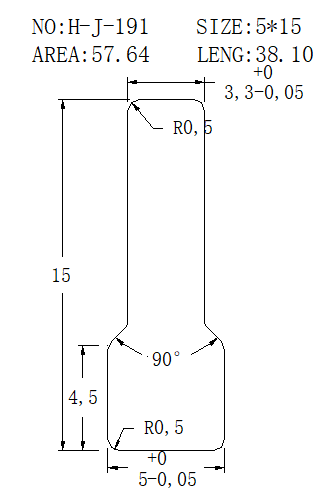 Wedge Wire H-J-191 drawing H-J-191
