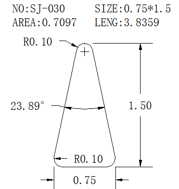 Triangular Wire SJ-030 drawing SJ-030
