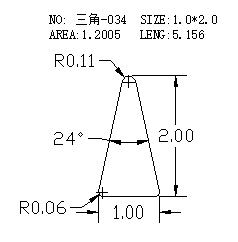 Triangular Wire SJ-034 drawing SJ-034
