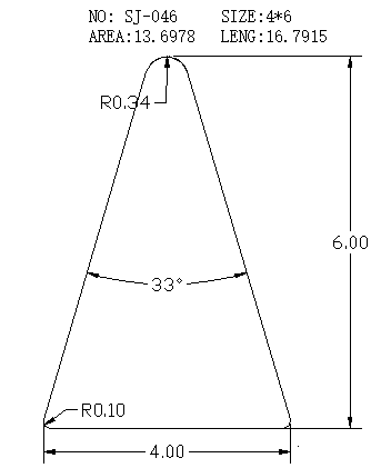 Triangular Wire SJ-046 drawing SJ-046