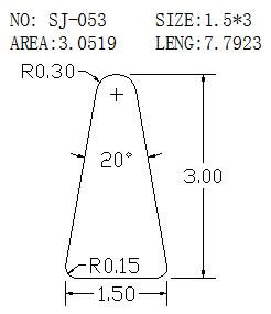 Triangular Wire SJ-053 drawing SJ-053