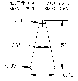 Triangular Wire SJ-056 drawing SJ-056