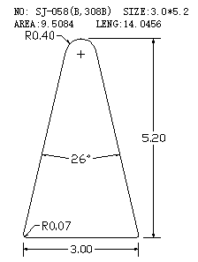 Triangular Wire SJ-058 drawing SJ-058