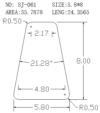 Wedge Wire SJ-061 drawing SJ-061