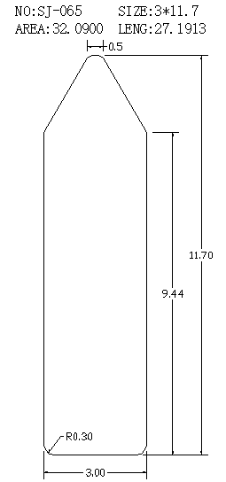 Support Bar SJ-065 drawing SJ-065