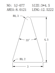 Triangular Wire SJ-077 drawing SJ-077