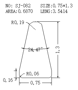 Triangular Wire SJ-082 drawing SJ-082