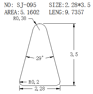 Triangular Wire SJ-095 drawing SJ-095