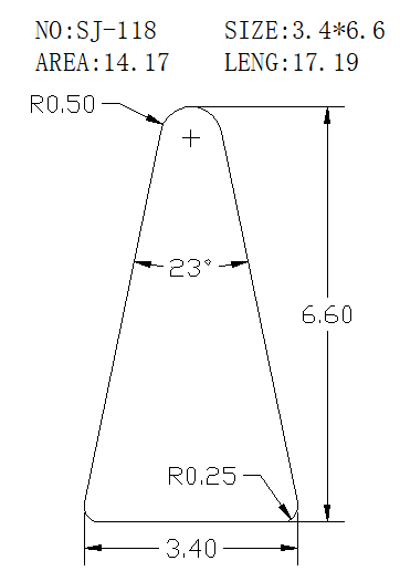 Triangular Wire SJ-118 drawing SJ-118