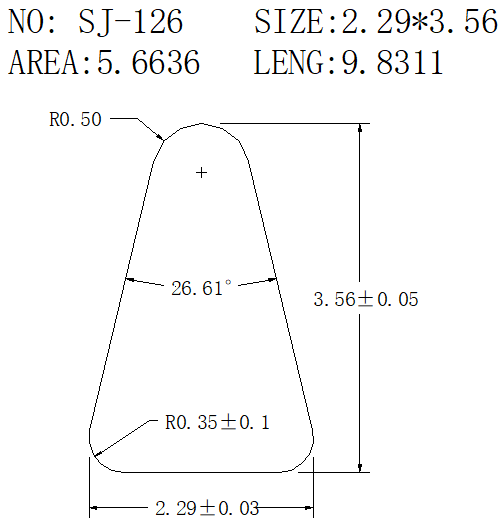 Triangular Wire SJ-126 drawing SJ-126