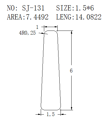 Triangular Wire SJ-131 drawing SJ-131