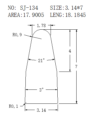 Wedge Wire SJ-134 drawing SJ-134