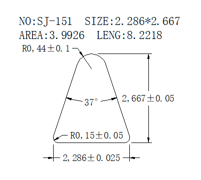 Triangular Wire SJ-151 drawing SJ-151