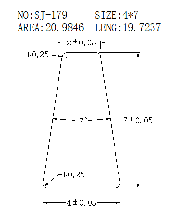 Triangular Wire SJ-179 drawing SJ-179