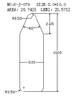Support Bar H-J-079 drawing H-J-079