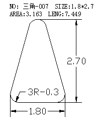 Triangular Wire SJ-007 drawing SJ-007