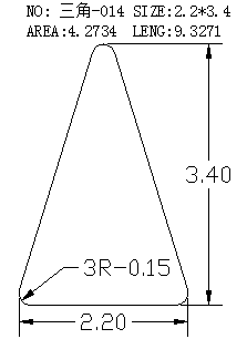 Triangular Wire SJ-014 drawing SJ-014