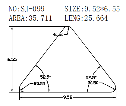 Triangular Wire SJ-099 drawing SJ-099